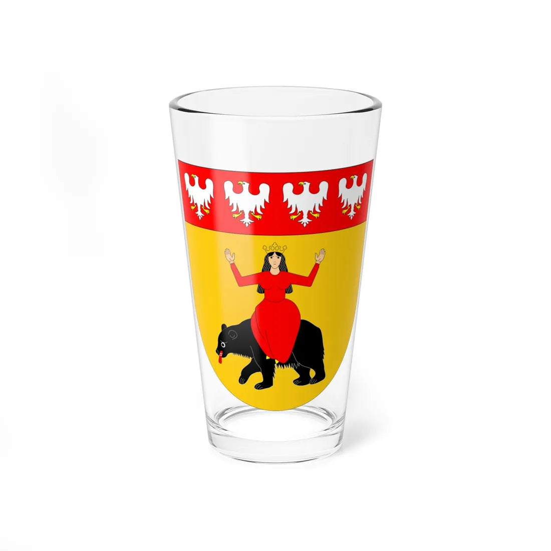 POL gmina Mniów COA (Poland) (Coat of Arms) Pint Glass 16oz 16oz - Go Mug Yourself