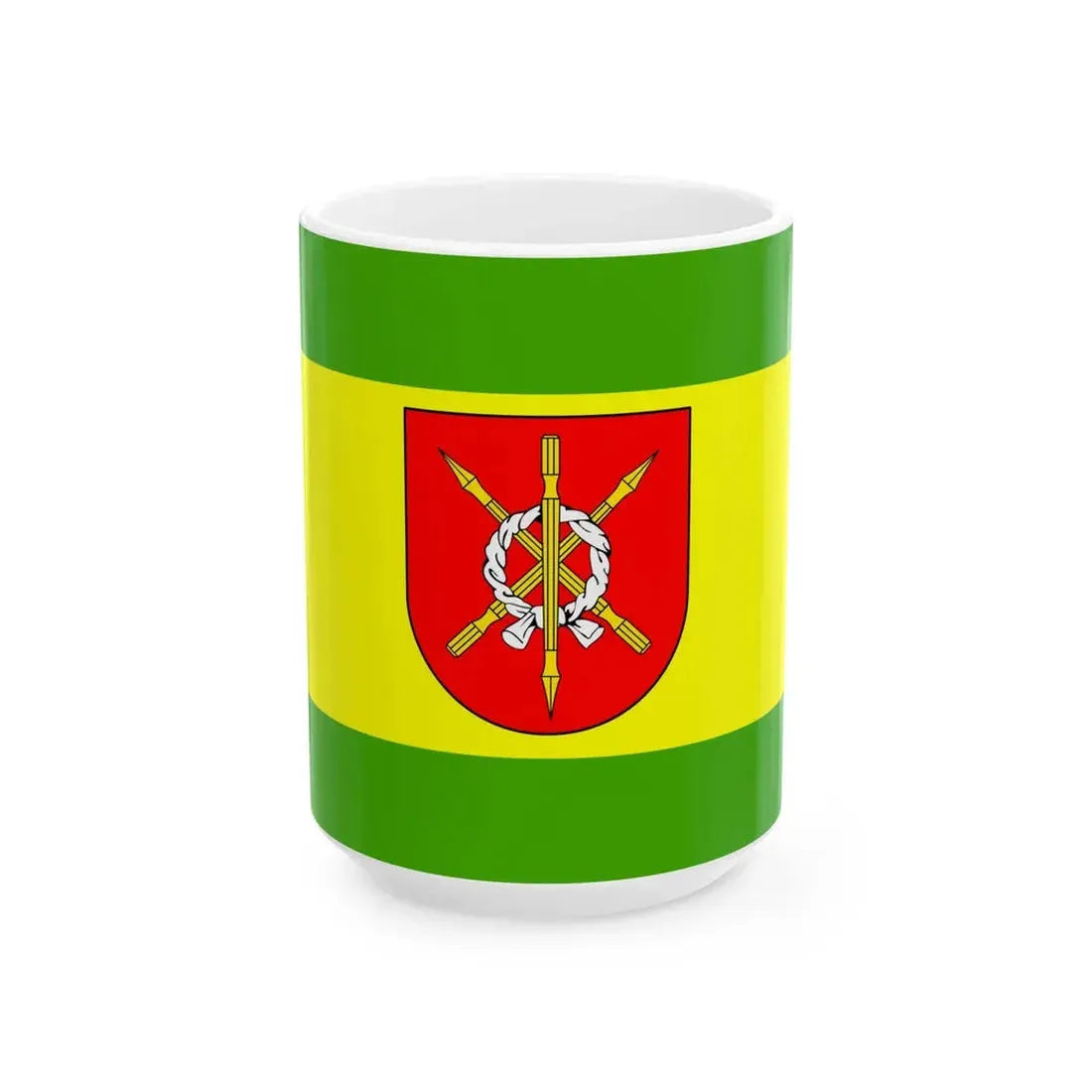 POL gmina Moszczenica flag (Poland) White Coffee Mug 15oz - Go Mug Yourself