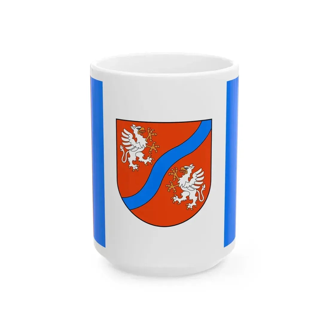 POL gmina Mszana Dolna flag (Poland) White Coffee Mug 15oz - Go Mug Yourself