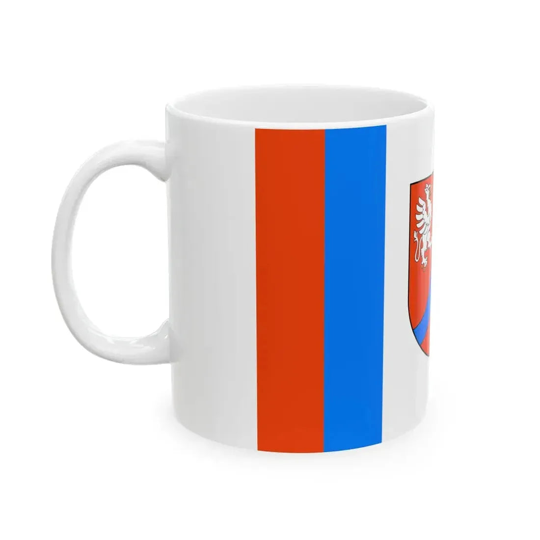 POL gmina Mszana Dolna flag (Poland) White Coffee Mug - Go Mug Yourself