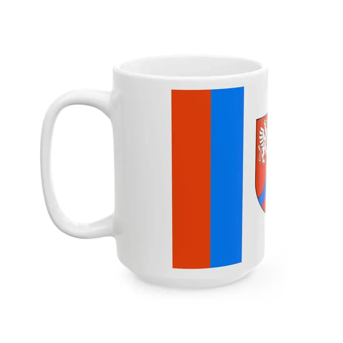 POL gmina Mszana Dolna flag (Poland) White Coffee Mug - Go Mug Yourself