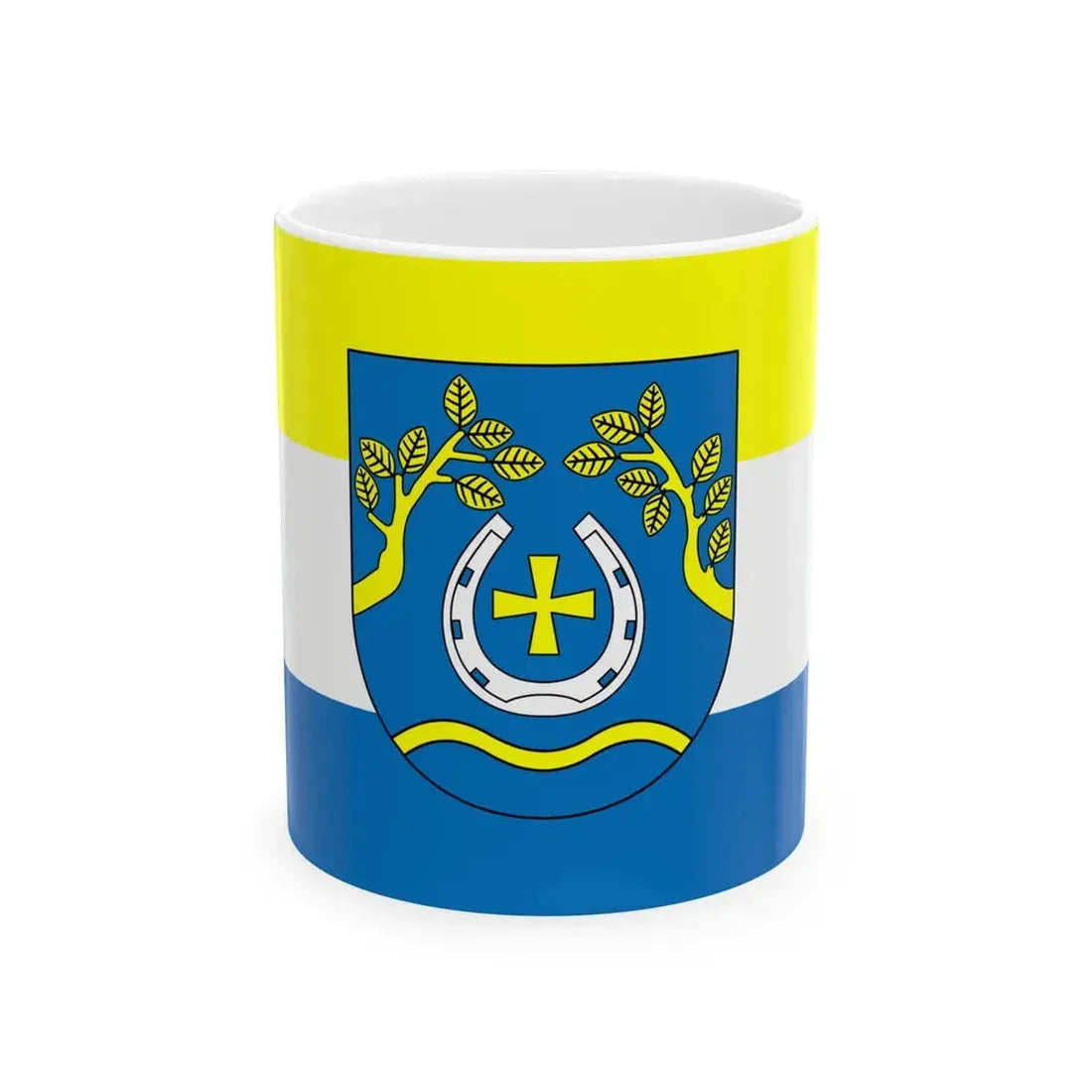 POL gmina Nowosolna flag (Poland) White Coffee Mug 11oz - Go Mug Yourself