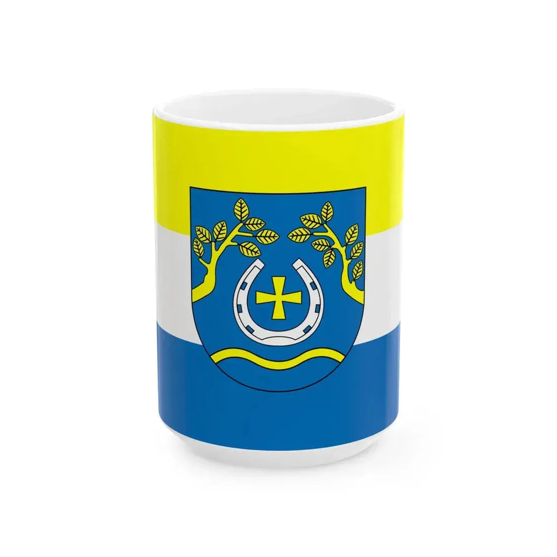 POL gmina Nowosolna flag (Poland) White Coffee Mug 15oz - Go Mug Yourself