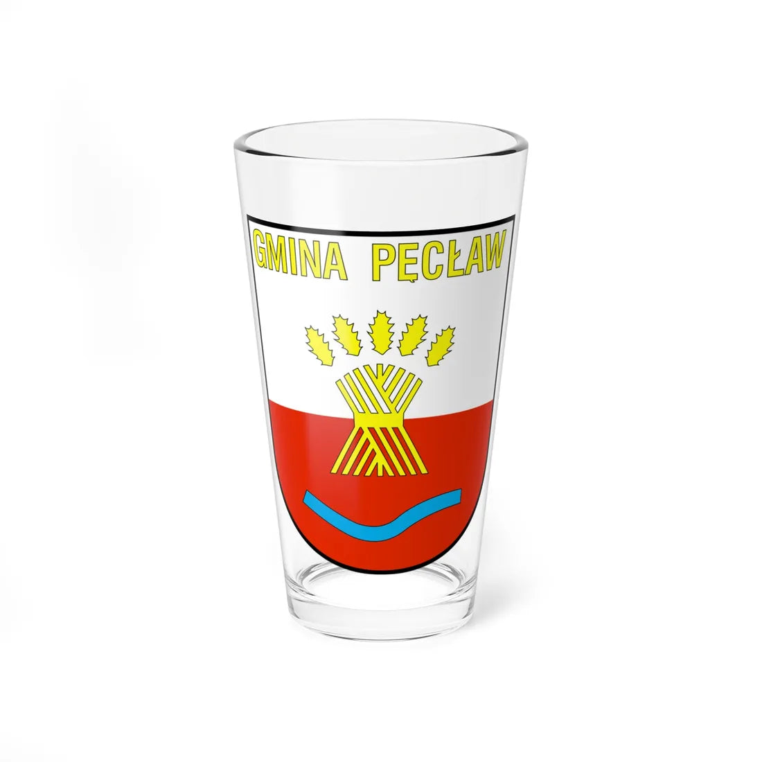 POL gmina Pęcław logo (Poland) (Coat of Arms) Pint Glass 16oz 16oz - Go Mug Yourself