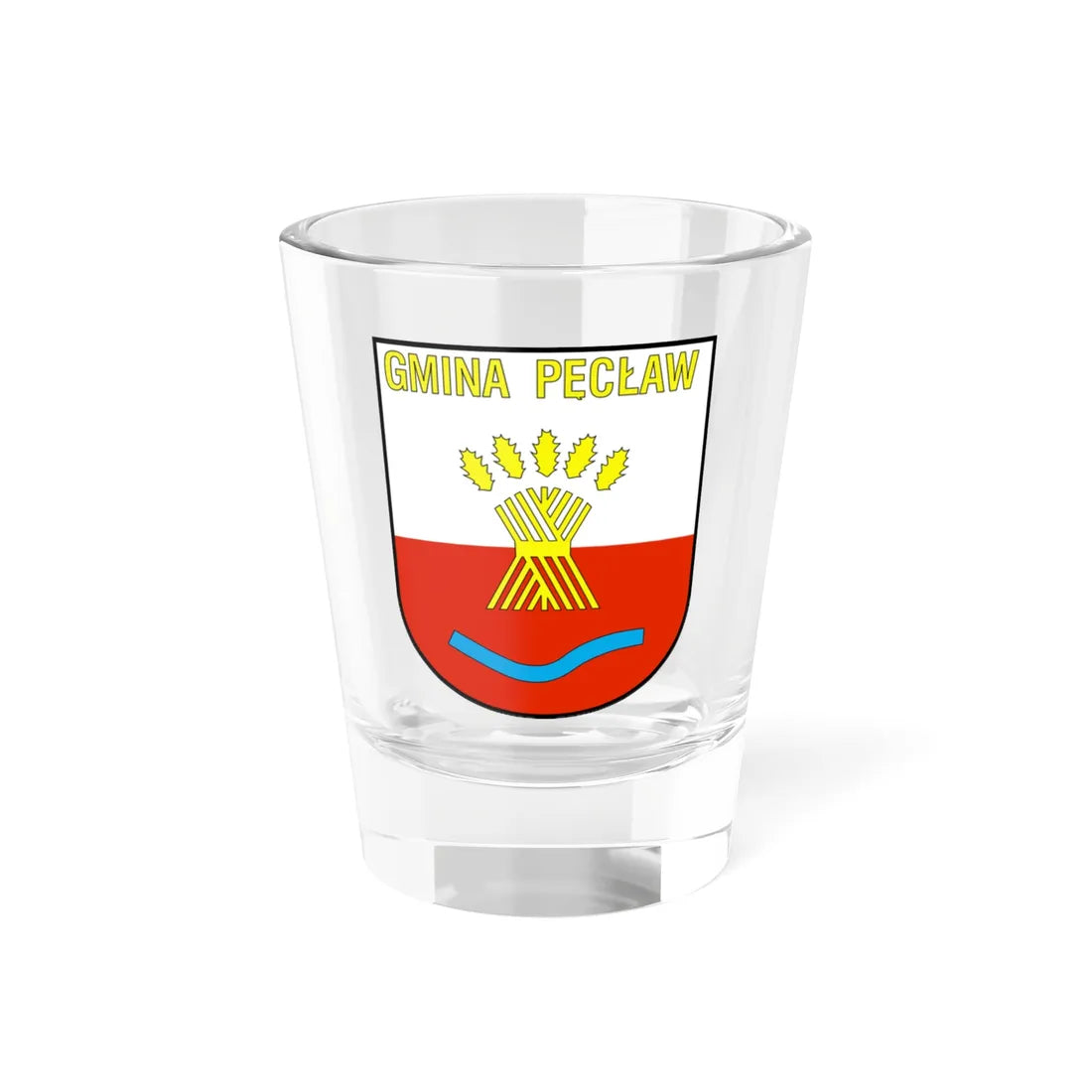 POL gmina Pęcław logo (Poland) (Coat of Arms) Shot Glass 1.5oz - Go Mug Yourself