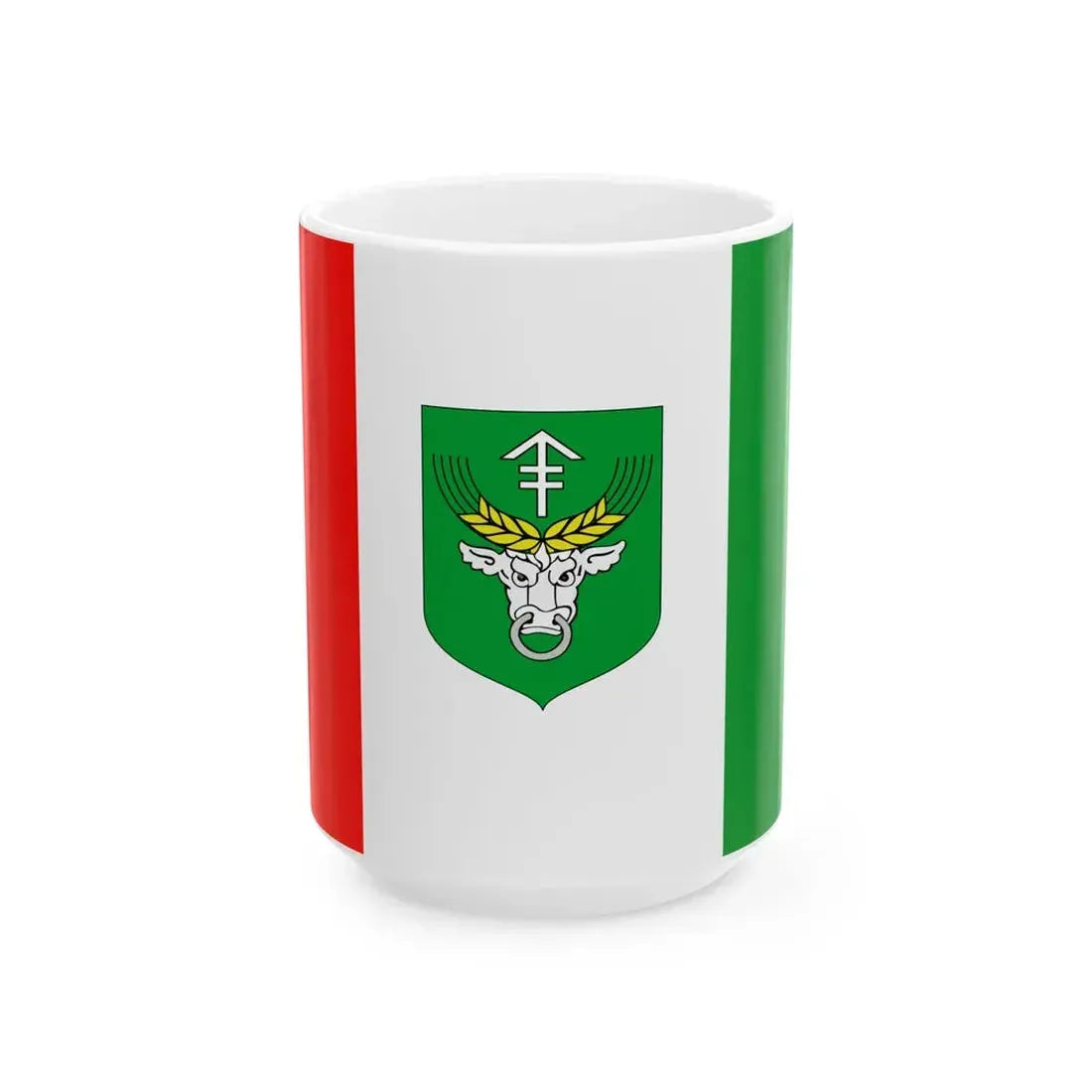POL gmina Rudniki flag (Poland) White Coffee Mug 15oz - Go Mug Yourself