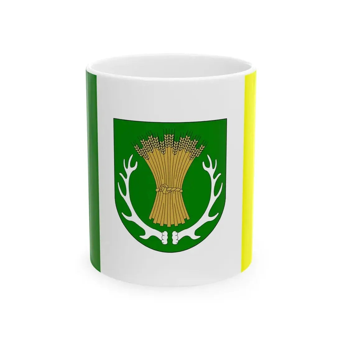 POL gmina Ruja flag (Poland) White Coffee Mug 11oz - Go Mug Yourself