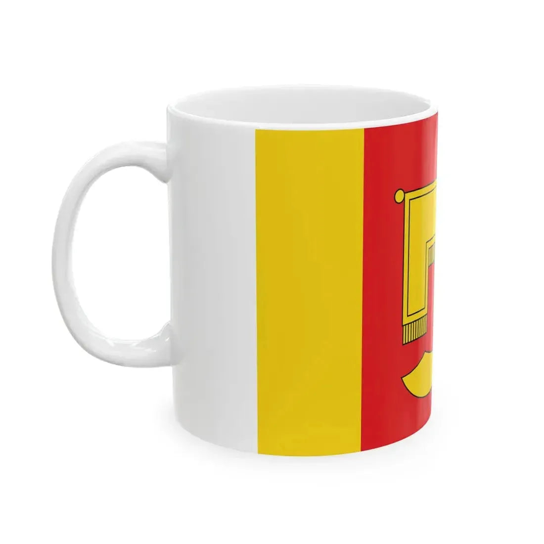 POL gmina Rybno powiat sochaczewski flag (Poland) White Coffee Mug - Go Mug Yourself