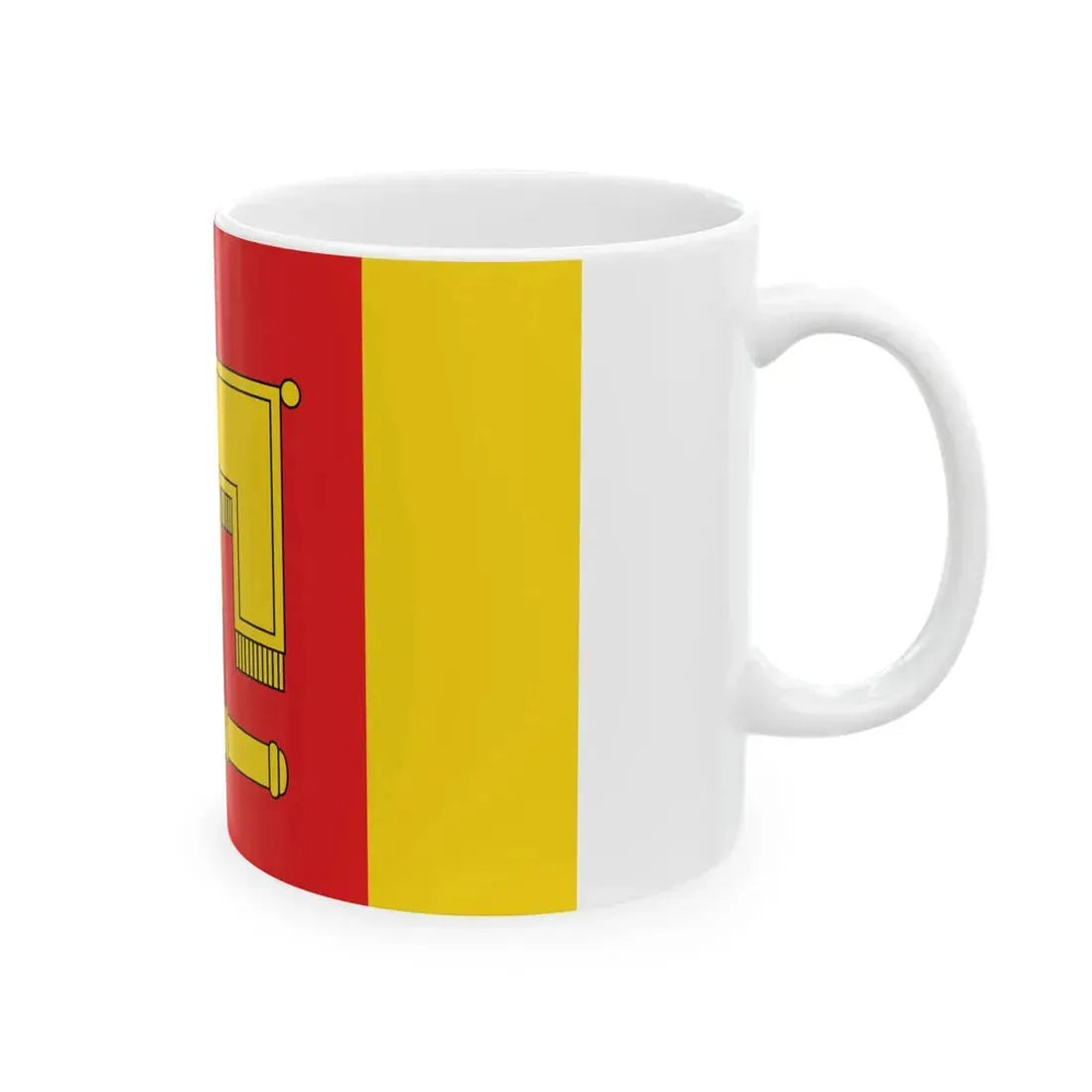 POL gmina Rybno powiat sochaczewski flag (Poland) White Coffee Mug - Go Mug Yourself