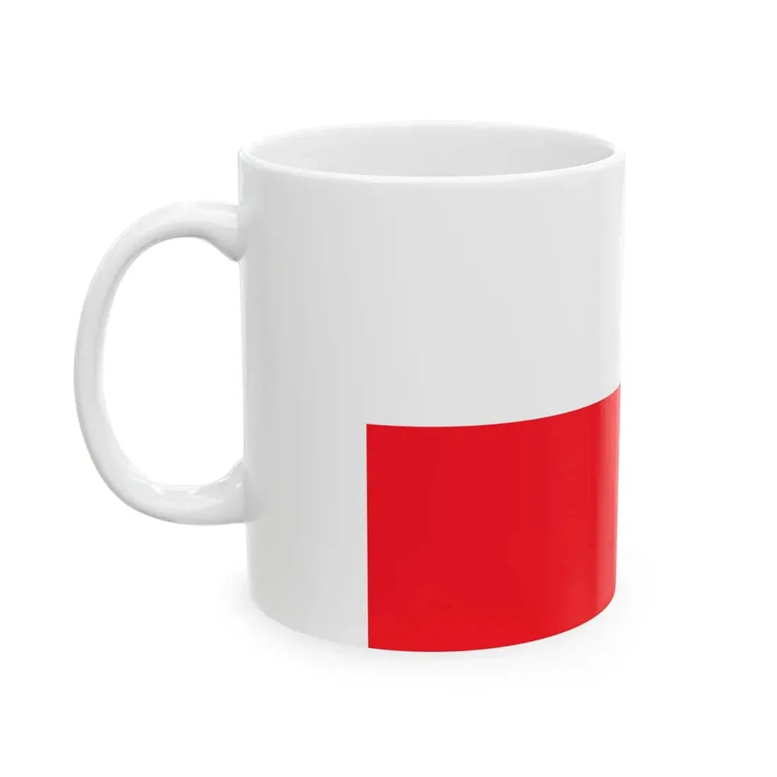 POL gmina Sanok flag (Poland) White Coffee Mug - Go Mug Yourself