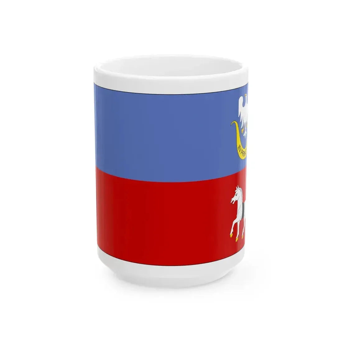 POL gmina Secemin flag (Poland) White Coffee Mug 15oz - Go Mug Yourself