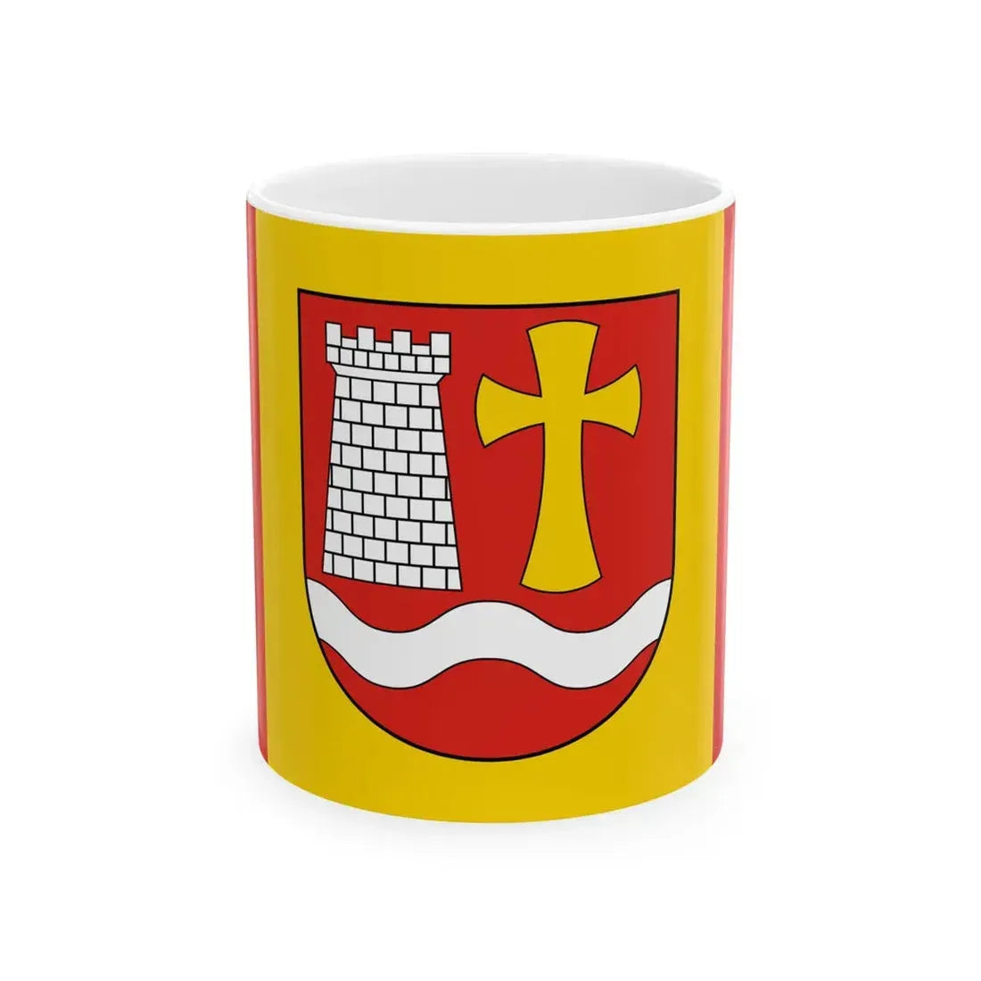 POL gmina Tomice flag (Poland) White Coffee Mug 11oz - Go Mug Yourself