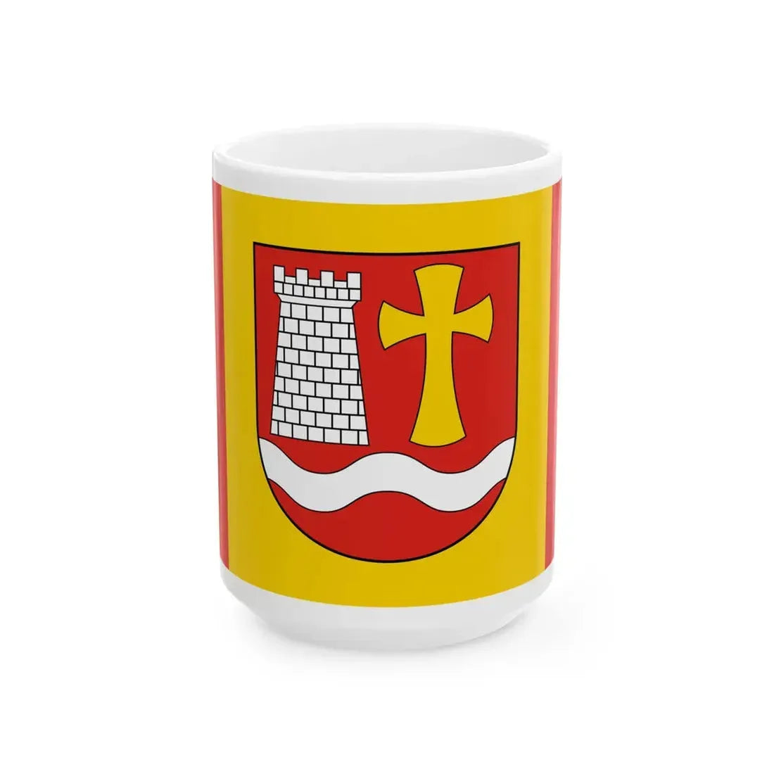 POL gmina Tomice flag (Poland) White Coffee Mug 15oz - Go Mug Yourself