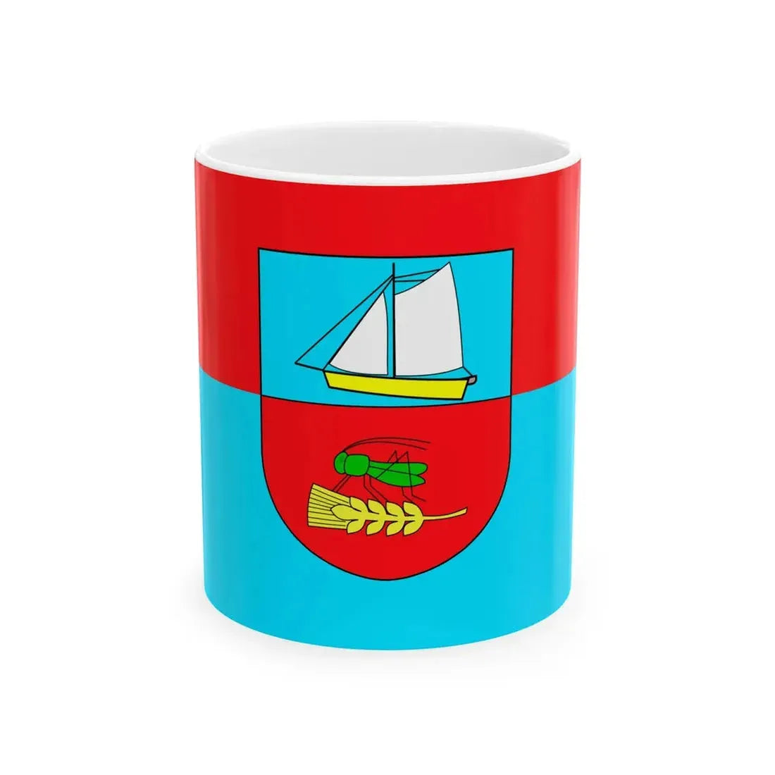 POL gmina Ustka flag (Poland) White Coffee Mug 11oz - Go Mug Yourself