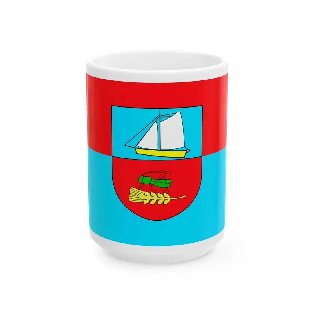 POL gmina Ustka flag (Poland) White Coffee Mug 15oz - Go Mug Yourself
