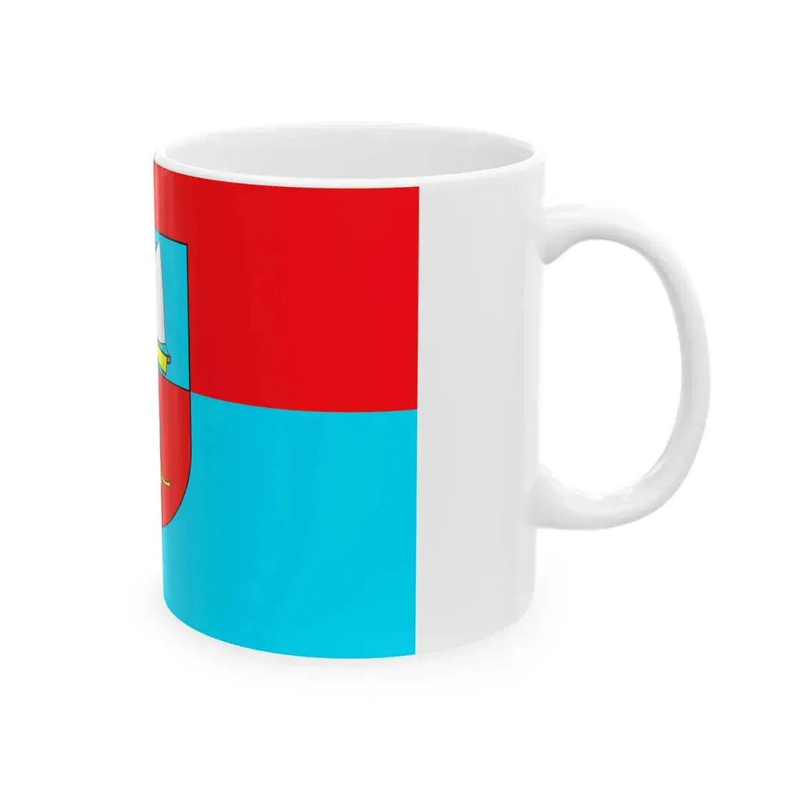 POL gmina Ustka flag (Poland) White Coffee Mug - Go Mug Yourself