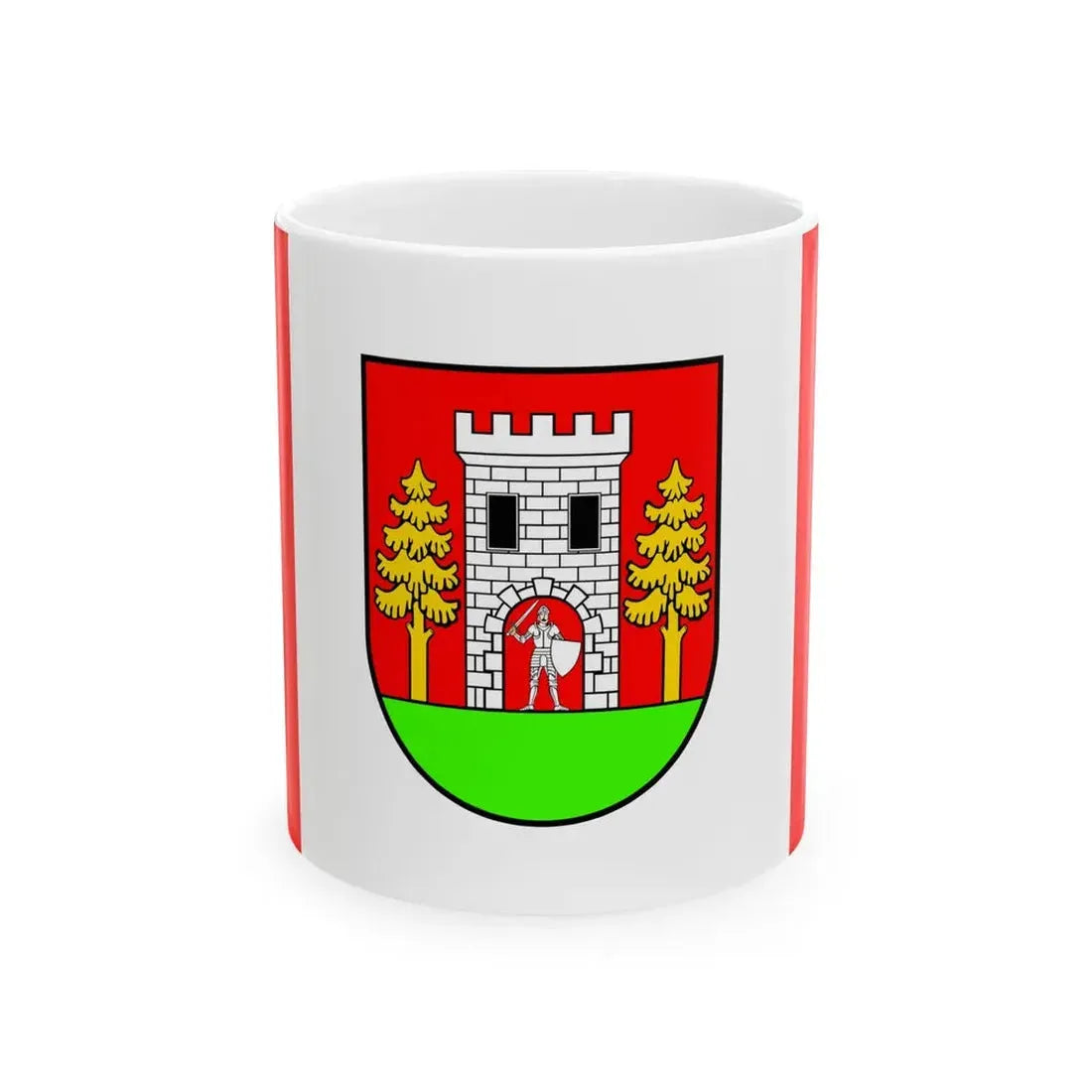 POL gmina Wielbark flag (Poland) White Coffee Mug 11oz - Go Mug Yourself