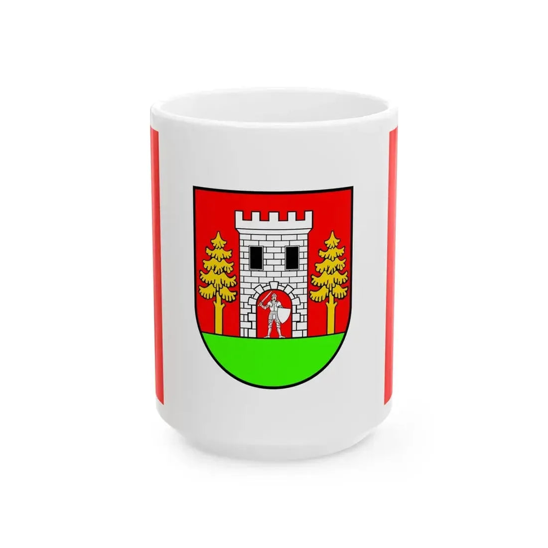 POL gmina Wielbark flag (Poland) White Coffee Mug 15oz - Go Mug Yourself