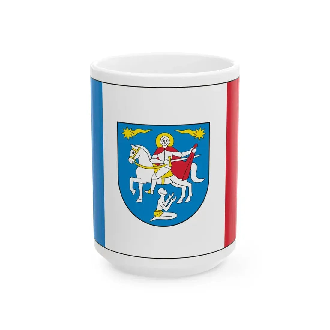 POL Gmina Wisniowa powiat myslenicki Flag (Poland) White Coffee Mug 15oz - Go Mug Yourself