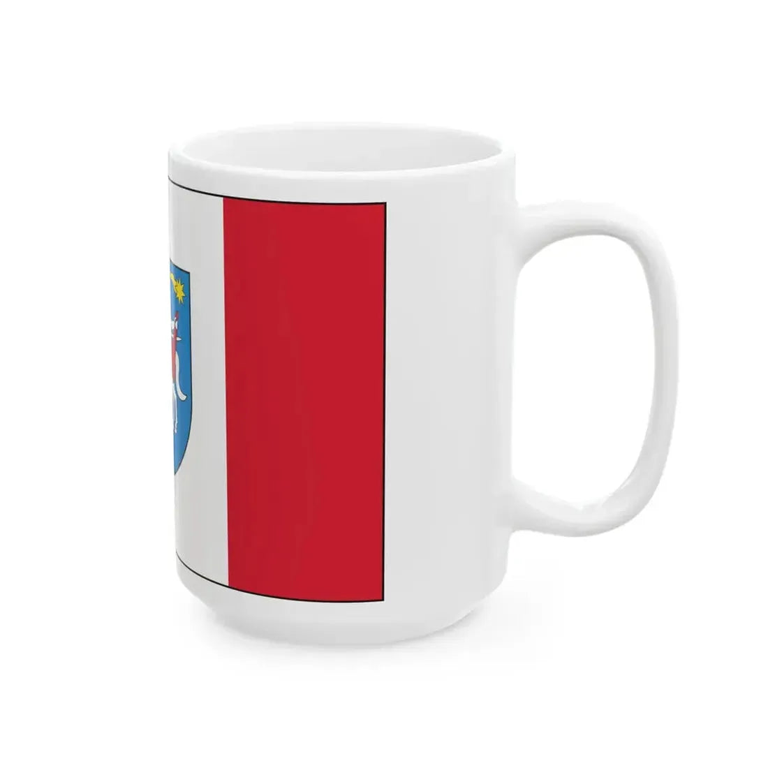 POL Gmina Wisniowa powiat myslenicki Flag (Poland) White Coffee Mug - Go Mug Yourself