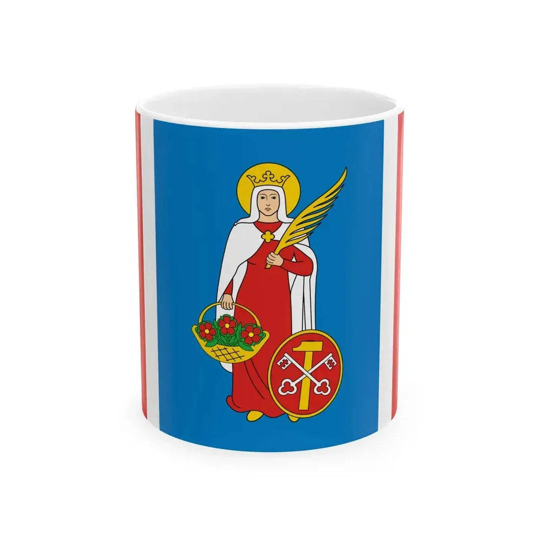 POL gmina Wolanow flag (Poland) White Coffee Mug 11oz - Go Mug Yourself