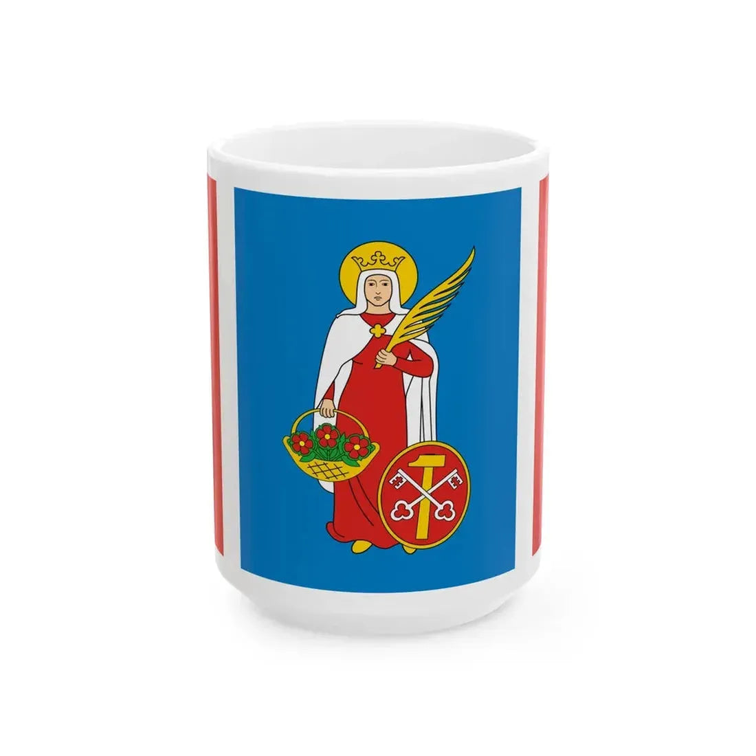 POL gmina Wolanow flag (Poland) White Coffee Mug 15oz - Go Mug Yourself