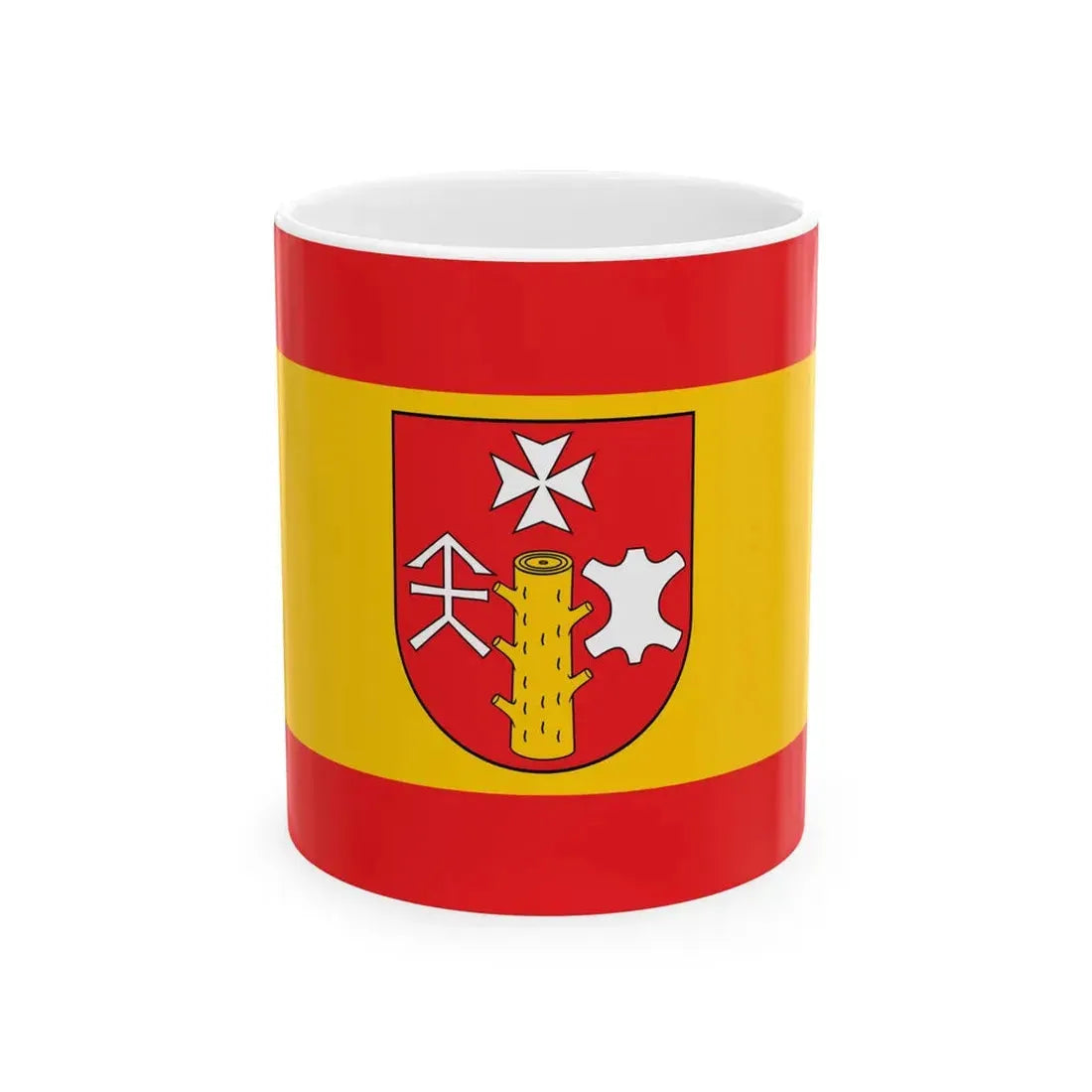 POL gmina Zembrzyce flag (Poland) White Coffee Mug 11oz - Go Mug Yourself