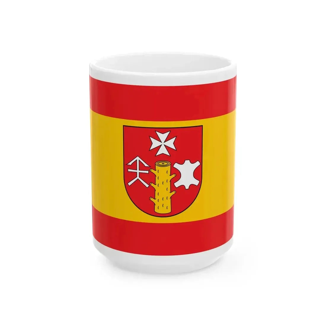 POL gmina Zembrzyce flag (Poland) White Coffee Mug 15oz - Go Mug Yourself