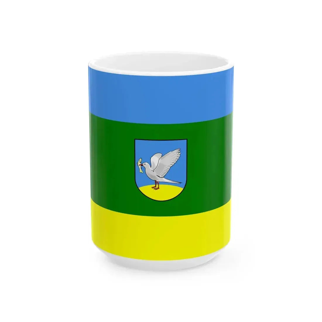POL Gniew flag (Poland) White Coffee Mug 15oz - Go Mug Yourself