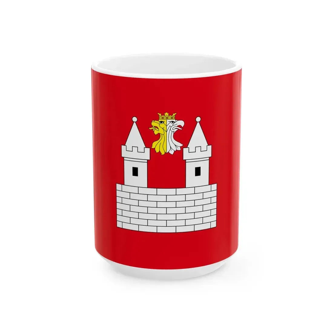 POL Gniewkowo flag (Poland) White Coffee Mug 15oz - Go Mug Yourself