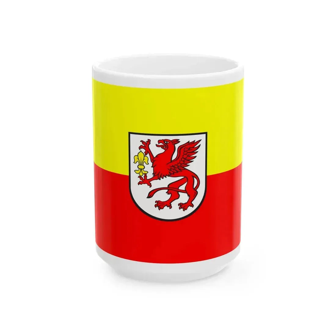 POL Gryfice flag (Poland) White Coffee Mug 15oz - Go Mug Yourself