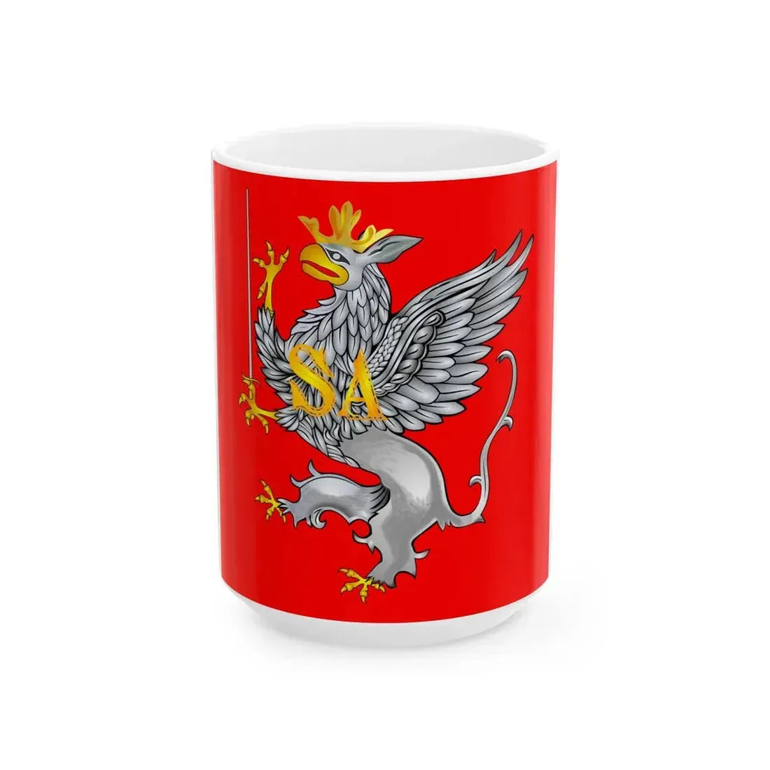 POL Inflanty IRP Flag (Latvia) White Coffee Mug 15oz - Go Mug Yourself