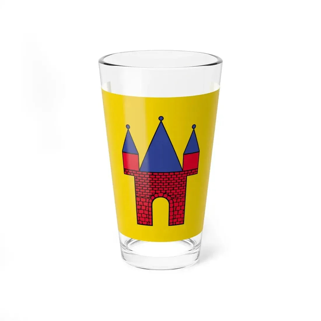POL Jarocin flag (Poland) Pint Glass 16oz 16oz - Go Mug Yourself