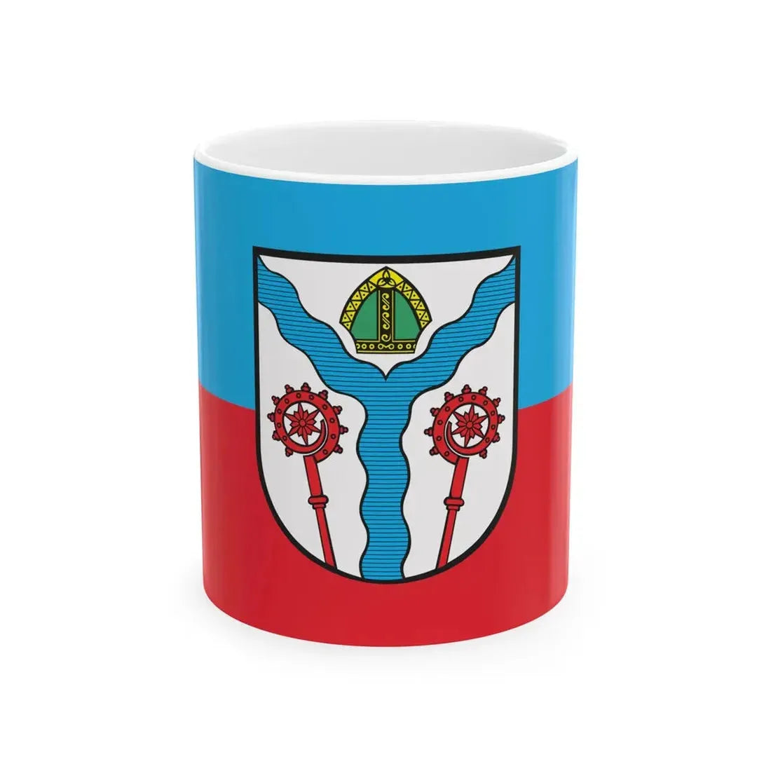 POL Karlino flag (Poland) White Coffee Mug 11oz - Go Mug Yourself