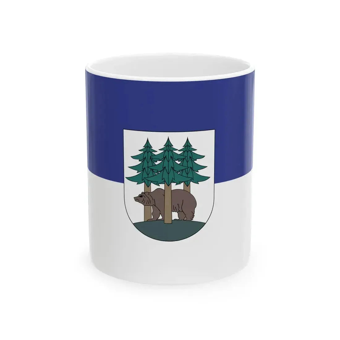 POL Ketrzyn flag (Poland) White Coffee Mug 11oz - Go Mug Yourself