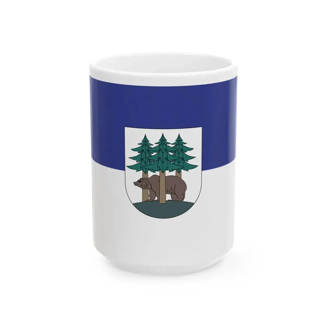 POL Ketrzyn flag (Poland) White Coffee Mug 15oz - Go Mug Yourself