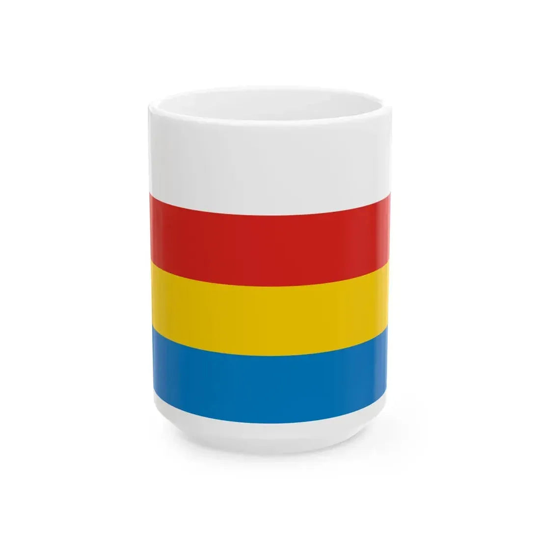 POL Knurow flag (Poland) White Coffee Mug 15oz - Go Mug Yourself