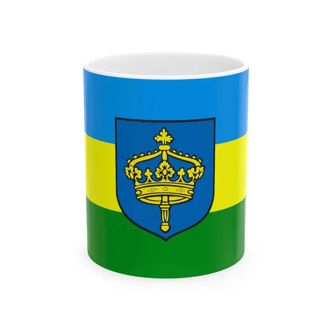 POL Koronowo flag (Poland) White Coffee Mug 11oz - Go Mug Yourself
