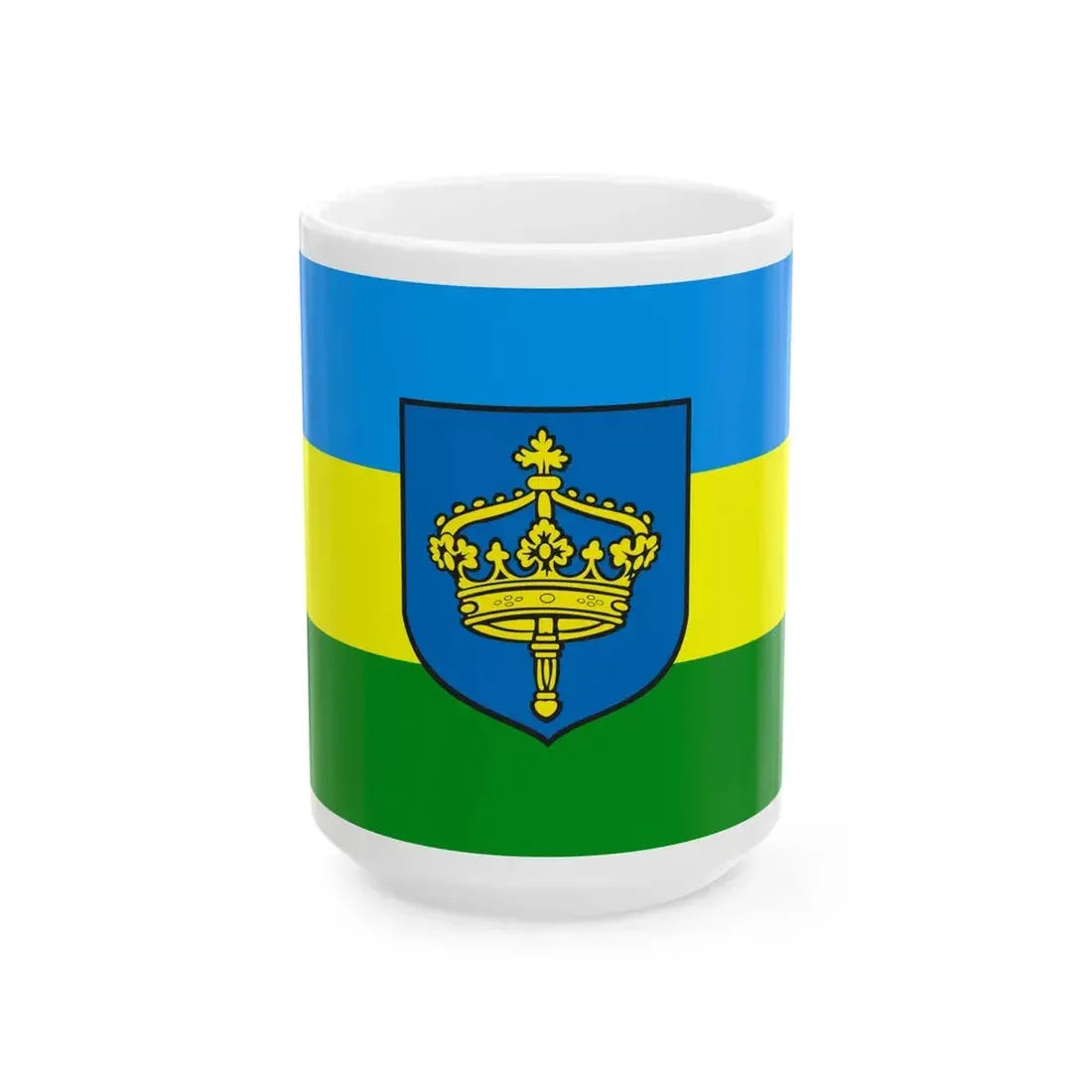 POL Koronowo flag (Poland) White Coffee Mug 15oz - Go Mug Yourself
