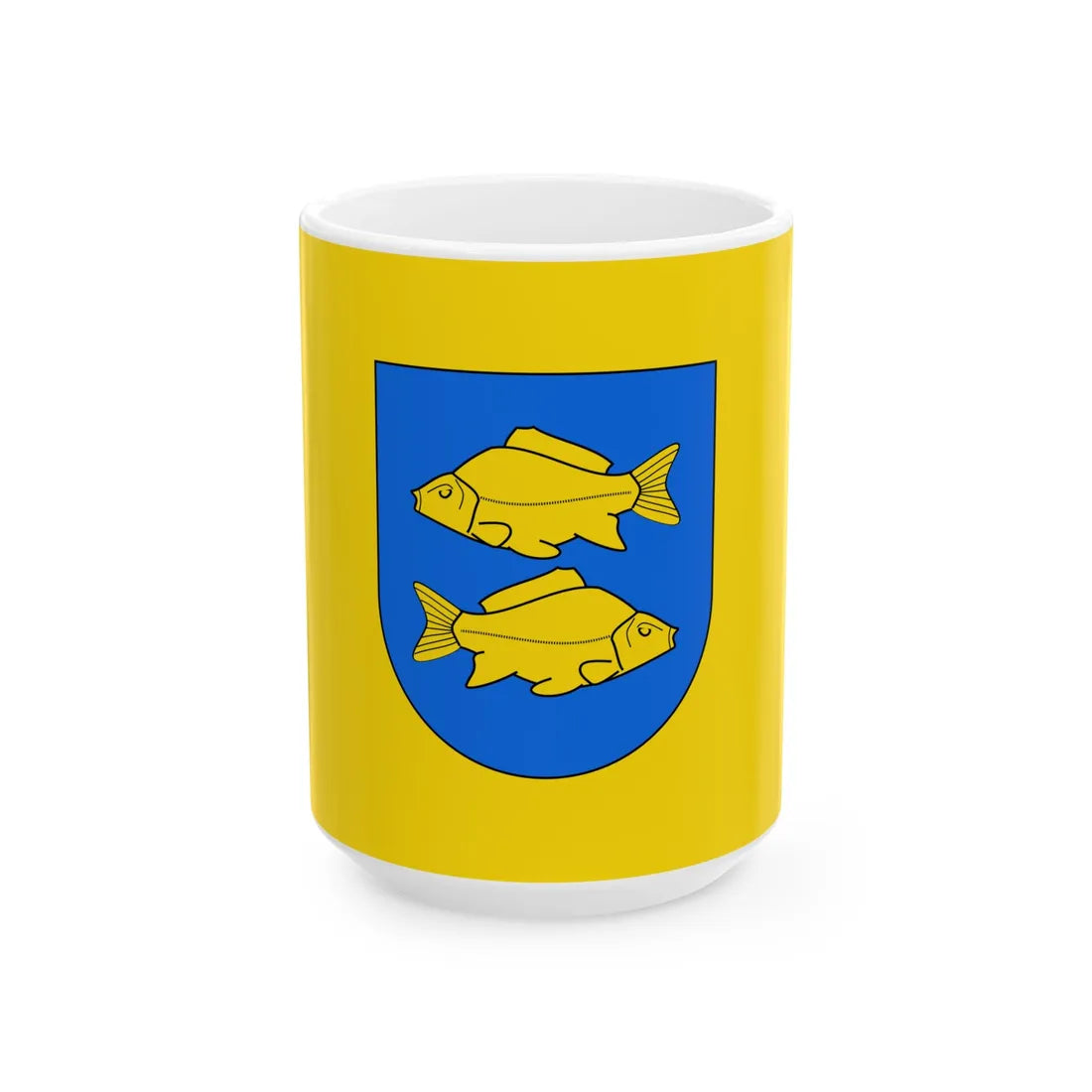 POL Krasnystaw flag by Orem (Poland) White Coffee Mug 15oz - Go Mug Yourself
