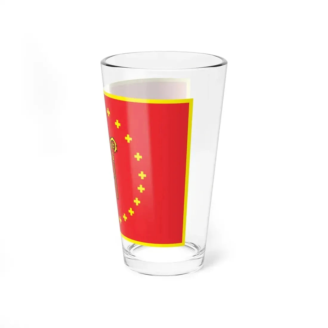 POL Krzywin flag (Poland) Pint Glass 16oz - Go Mug Yourself