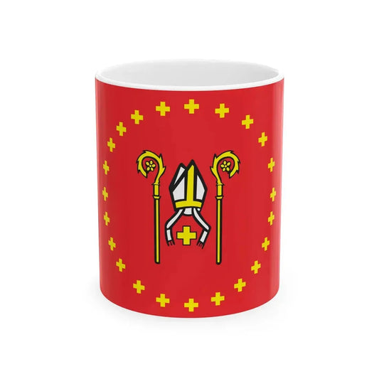 POL Krzywin flag (Poland) White Coffee Mug 11oz - Go Mug Yourself