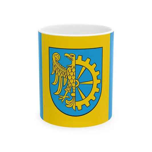 POL Kuznia Raciborska flag (Poland) White Coffee Mug 11oz - Go Mug Yourself