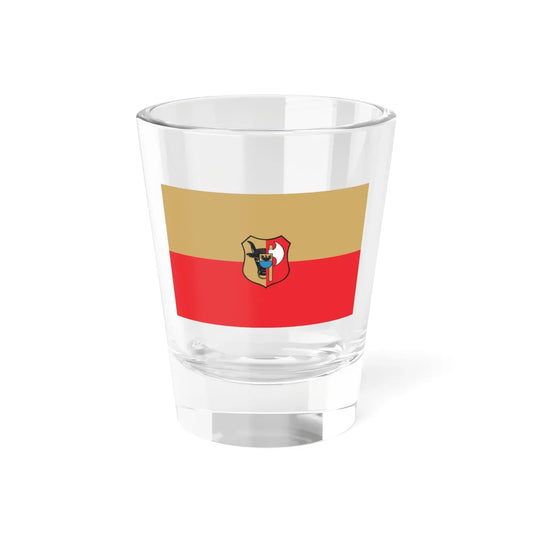 POL Leszno flag with arms (Poland) Shot Glass 1.5oz 1.5oz - Go Mug Yourself