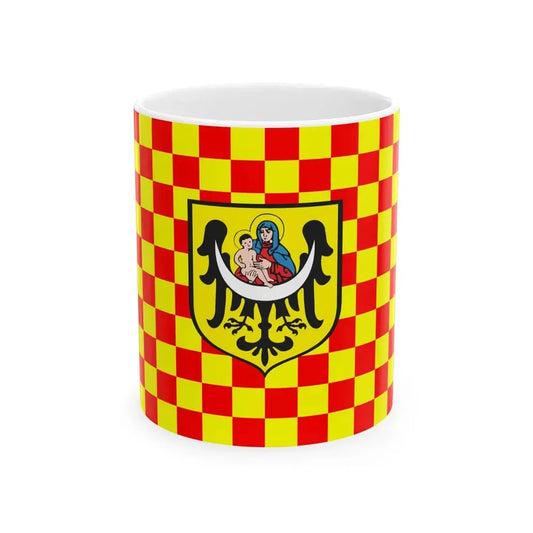 POL Lubin ensign (Poland) White Coffee Mug 11oz - Go Mug Yourself