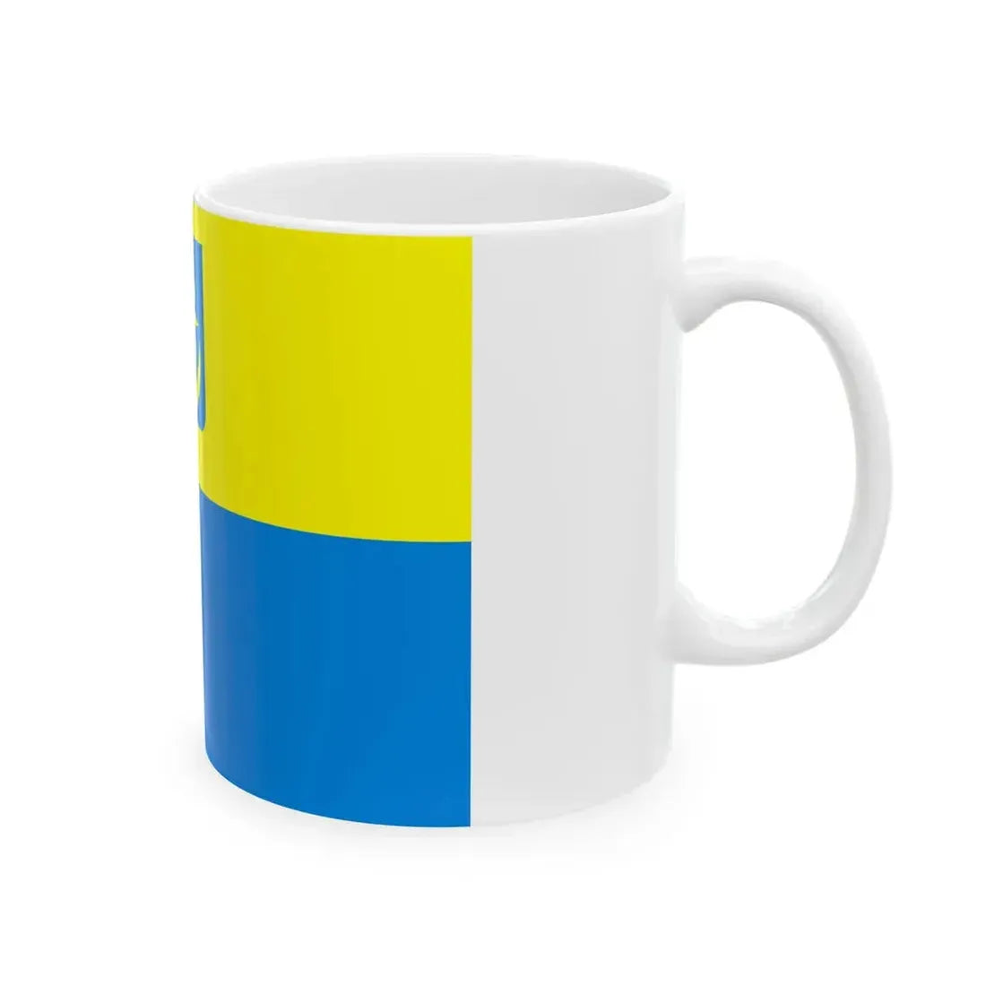 POL Minsk Mazowiecki flag (Poland) White Coffee Mug - Go Mug Yourself
