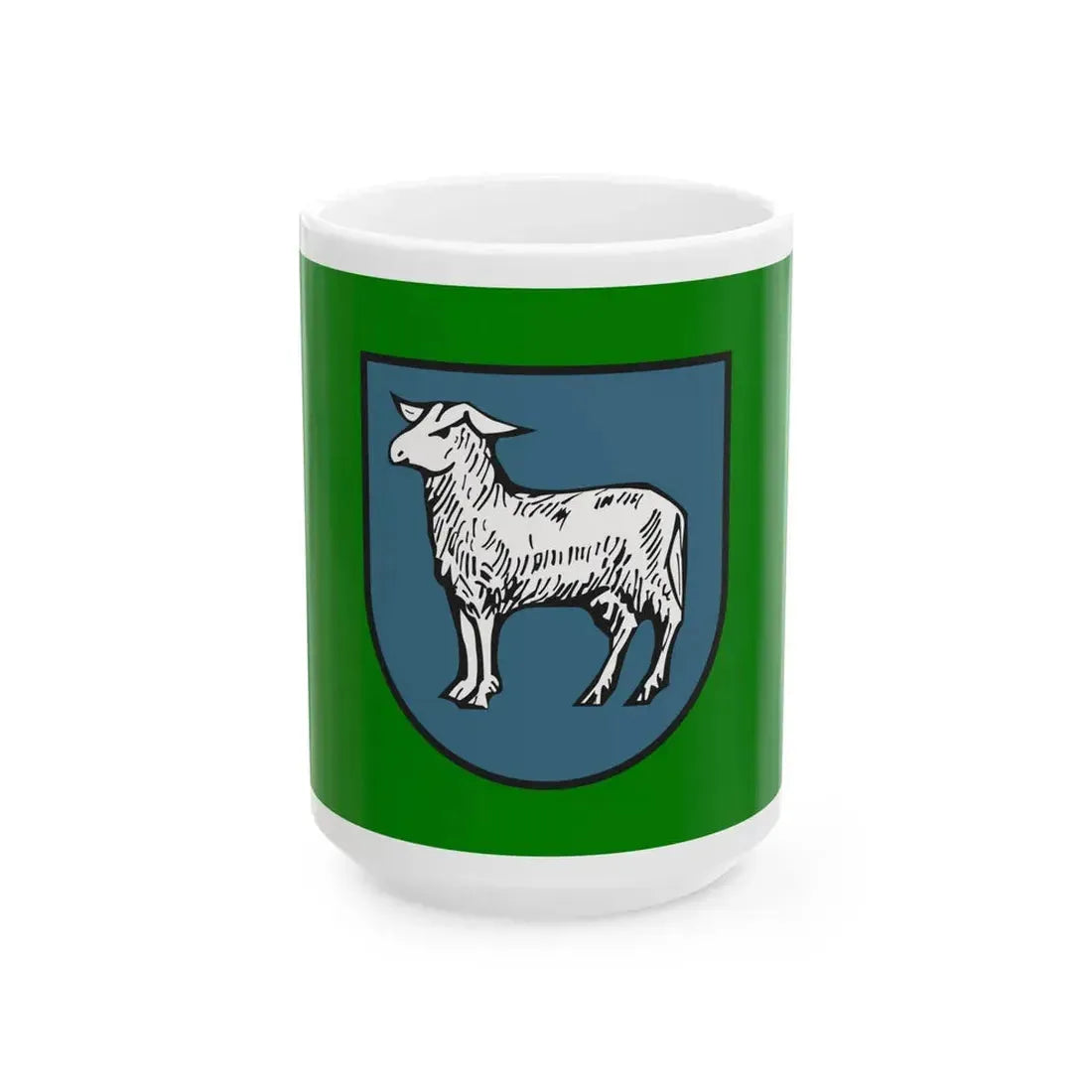 POL Mrocza flag (Poland) White Coffee Mug 15oz - Go Mug Yourself