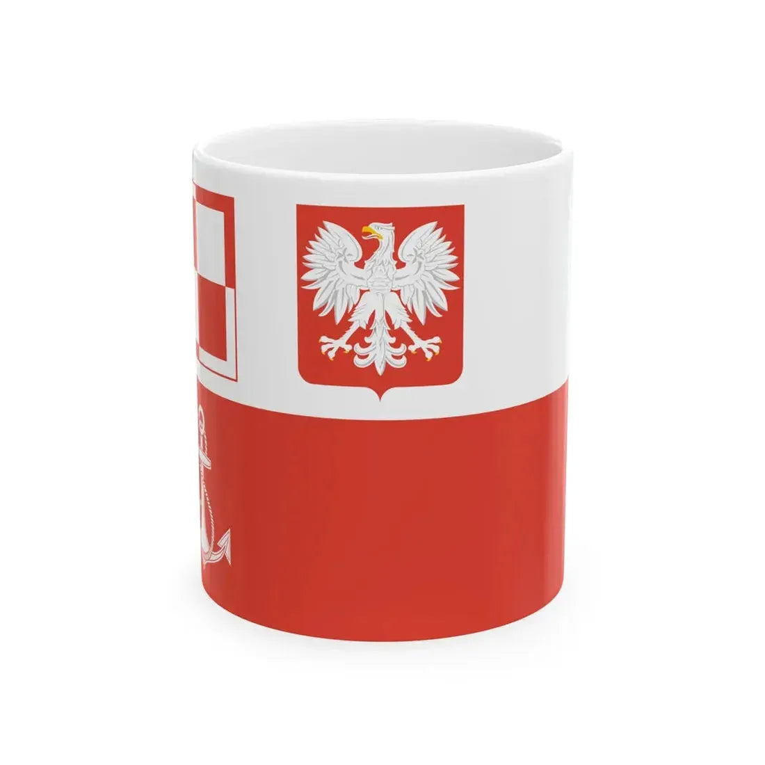 POL navy airfields flag PRL (Poland) White Coffee Mug 11oz - Go Mug Yourself