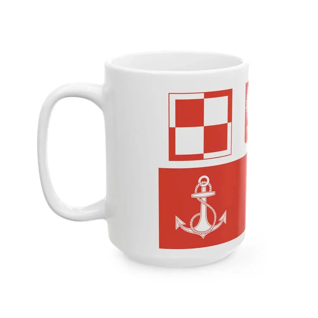 POL navy airfields flag PRL (Poland) White Coffee Mug - Go Mug Yourself