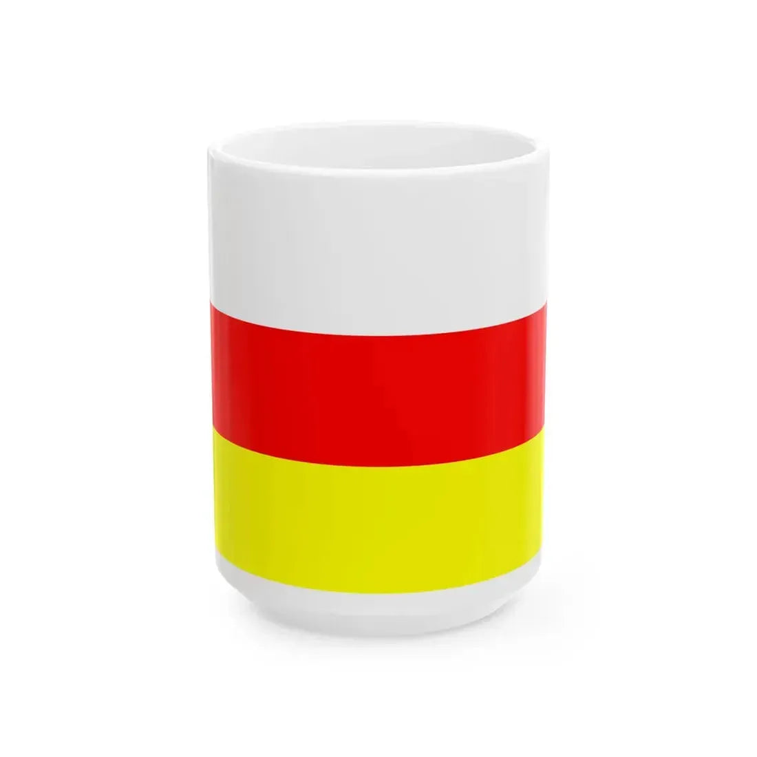 POL Ostrzeszow flag (Poland) White Coffee Mug 15oz - Go Mug Yourself